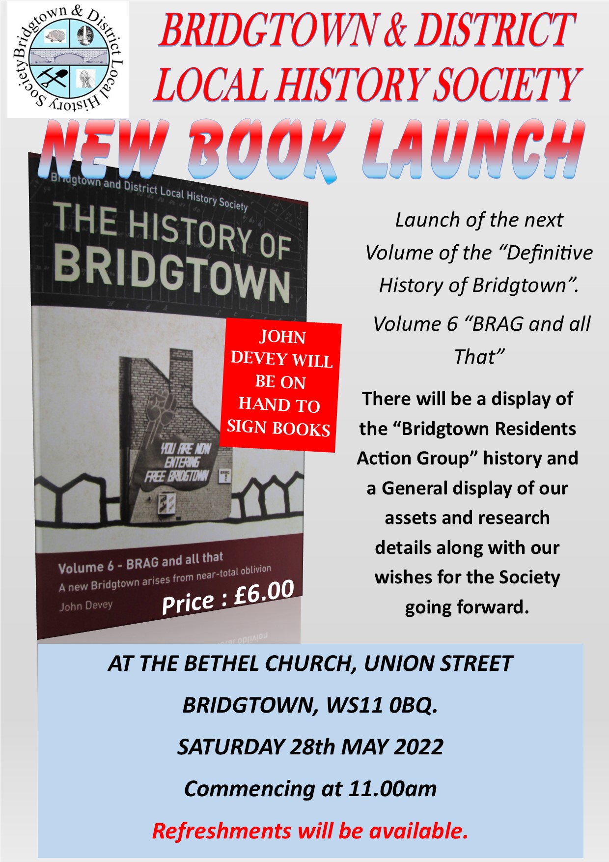 ** NEW BOOK LAUNCH ** - Bridgtown History